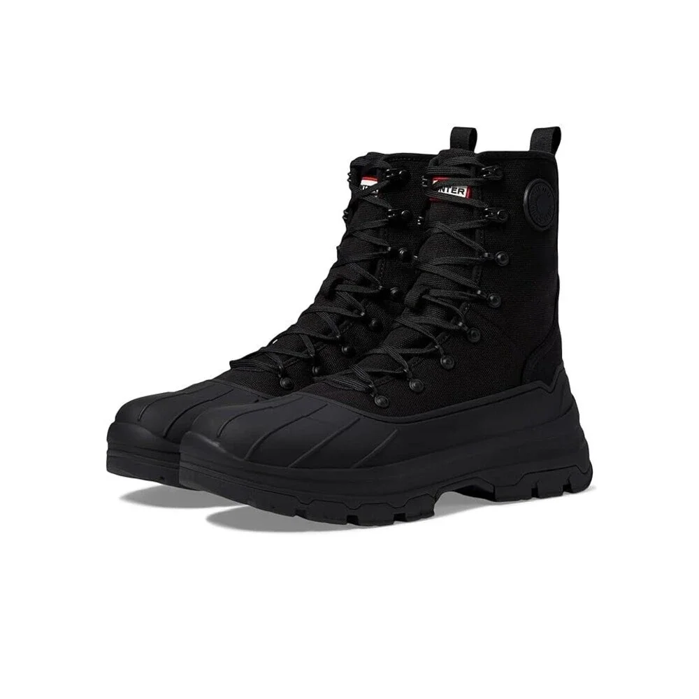 Hunter Explorer Desert MFS1000CNV-BLK Boots Men's US 8 Black Round Toe JOBB1219